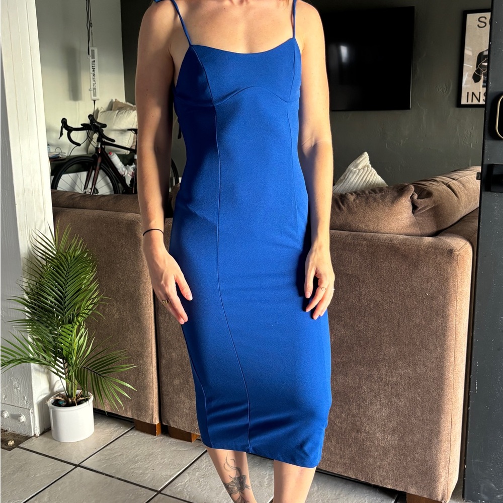 Hello Molly Royal Blue Midi Dress - Picture 5 of 7